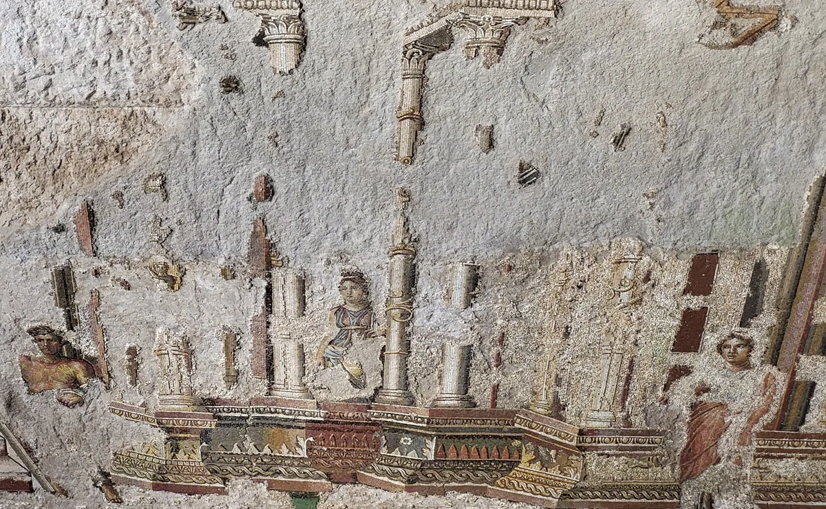 una-porzione-del-mosaico-parietale-rinvenuto-nel-criptoportico-sotto-le-terme-di-traiano